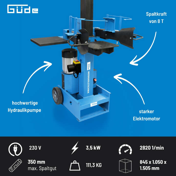 Güde Elektrischer Holzspalter GHS 500/8TE 230V
